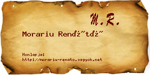 Morariu Renátó névjegykártya